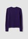 Purple pure cotton cable-knit crew-neck jumper_6