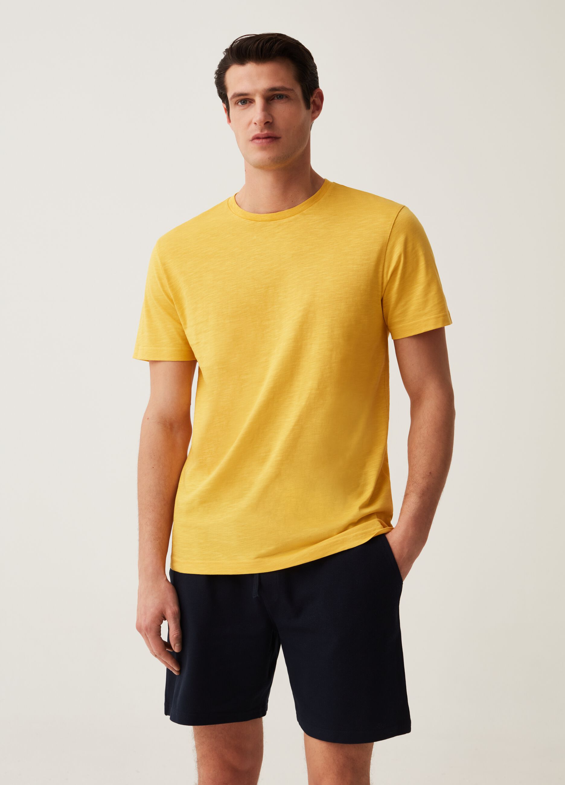 T-shirt intima in cotone slub_1