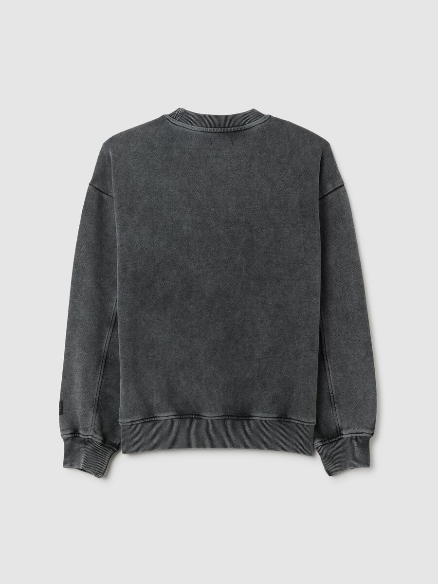 Felpa da ragazzo in puro cotone grigio regular fit_4