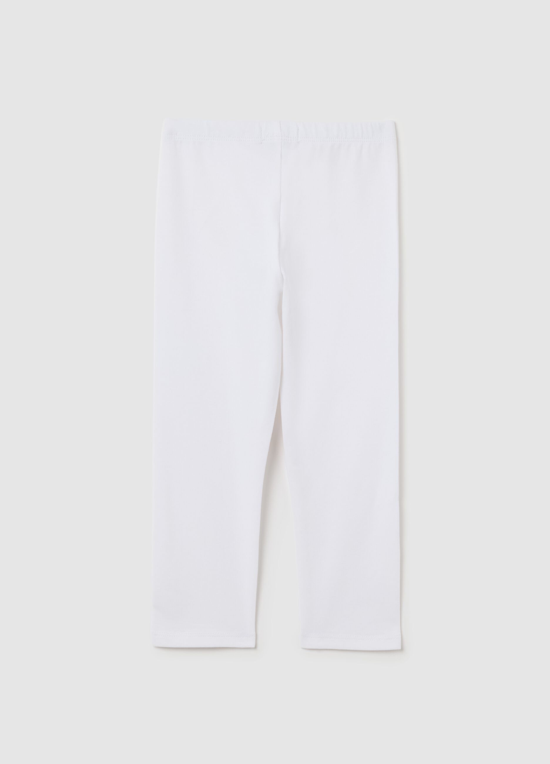 White leggings with glitter shell