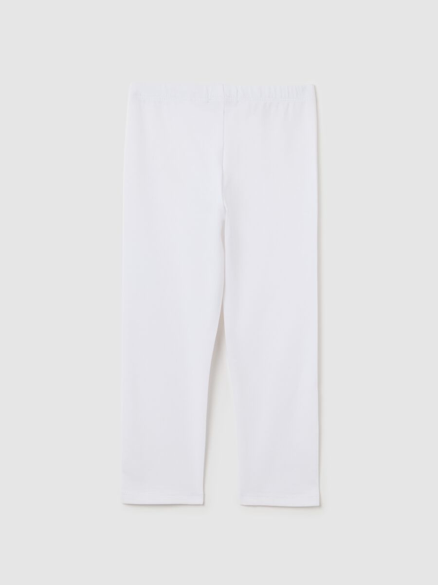 White leggings with glitter shell_1