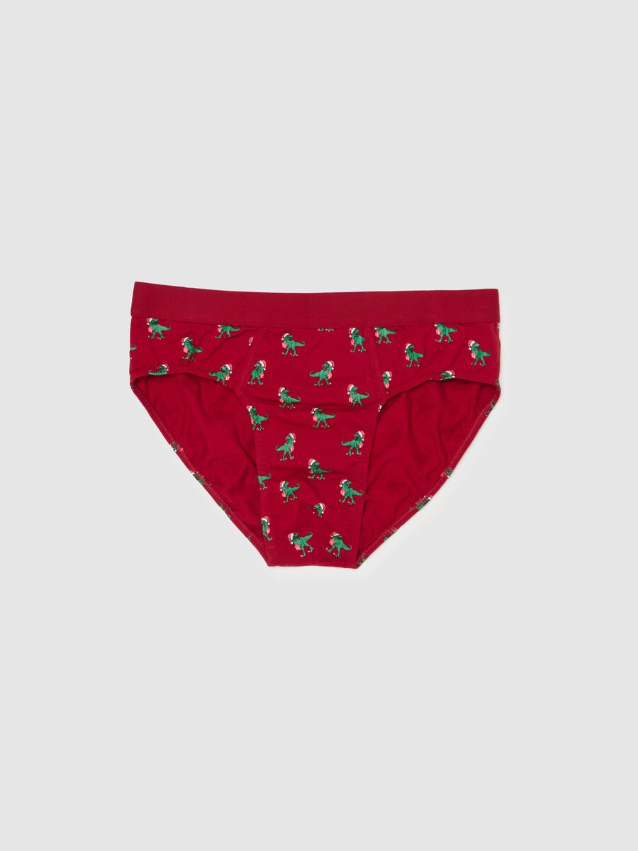 Stretch organic cotton briefs with all-over print_4
