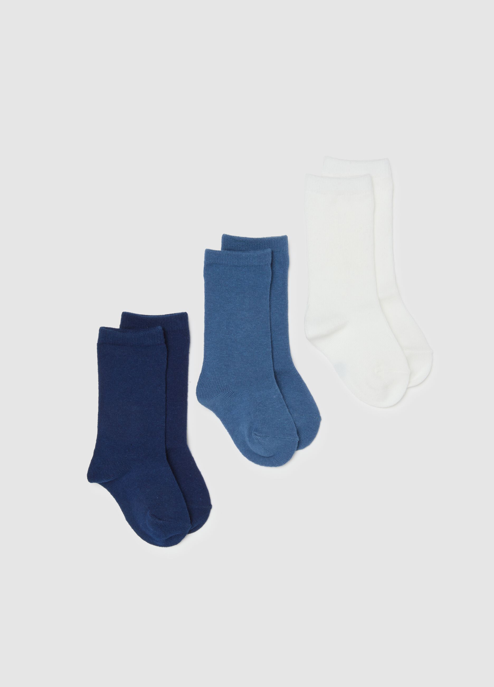 Newborn Cotton Multicolour Long Socks Triple Pack