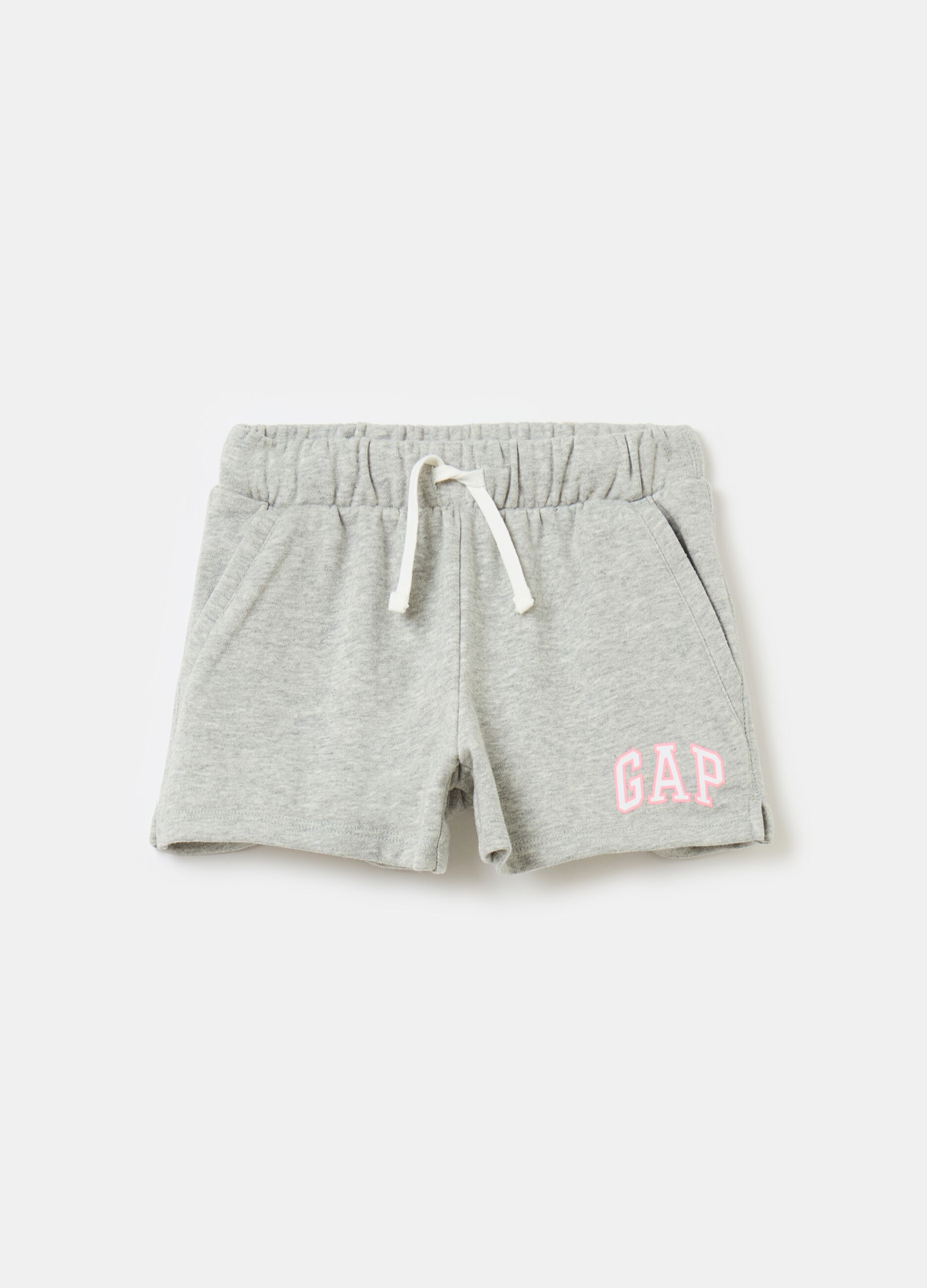 French terry shorts with logo print