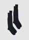 Twin-Pack Elasticated Long Blue Socks_0