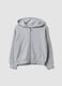 Grey pure cotton hooded sweatshirt_0