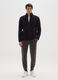 Grey fleece trousers with regular fit and elastic waist_0