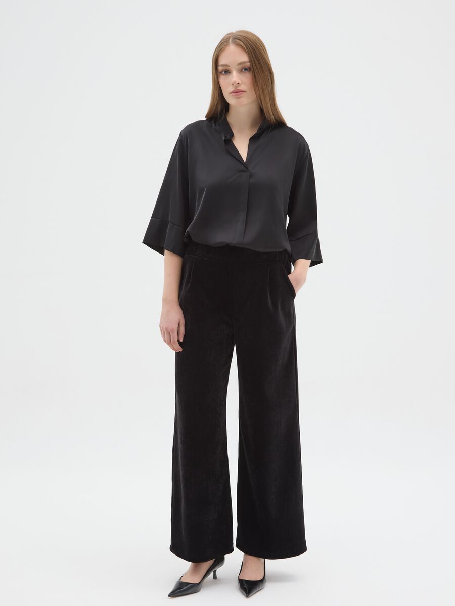 Blusa nera regular fit_1