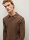 Brown pure cotton regular fit polo_3