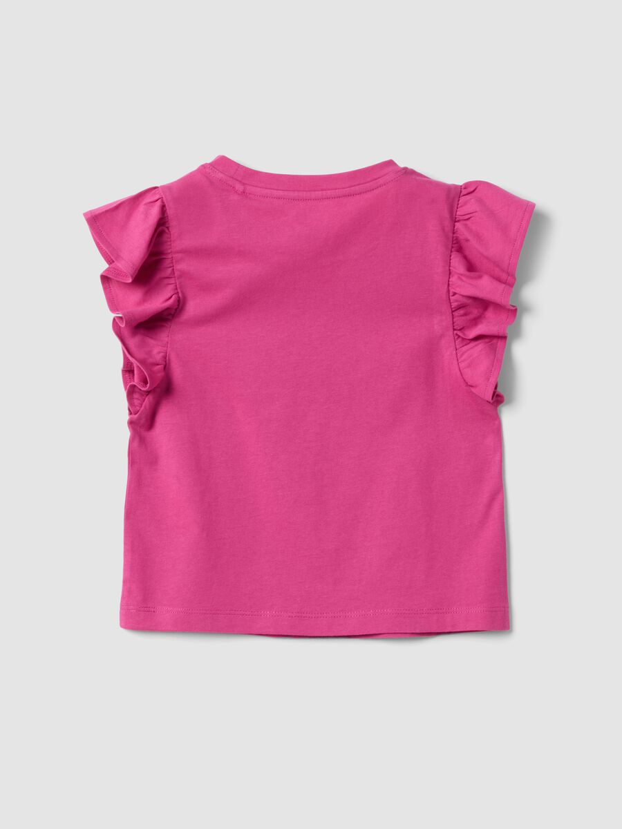 Pink organic cotton vest top with ruffles_1