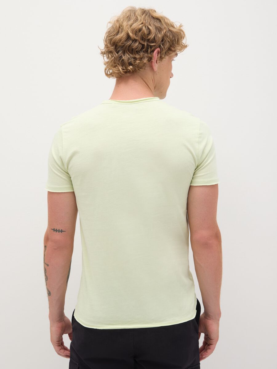 Men's Green Regular Fit Pure Cotton T-Shirt_3