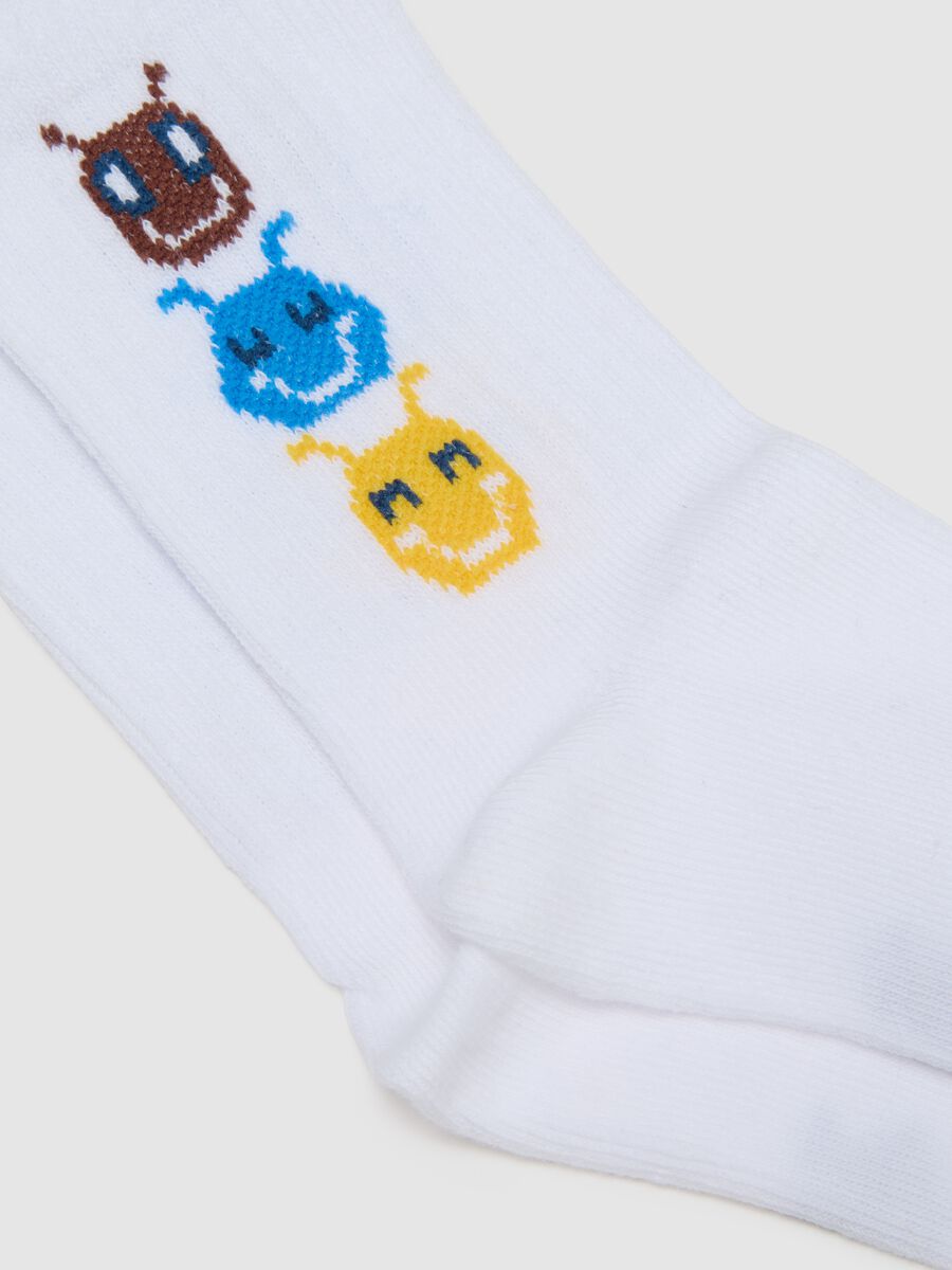 Multicoloured cotton children's socks tripack_2
