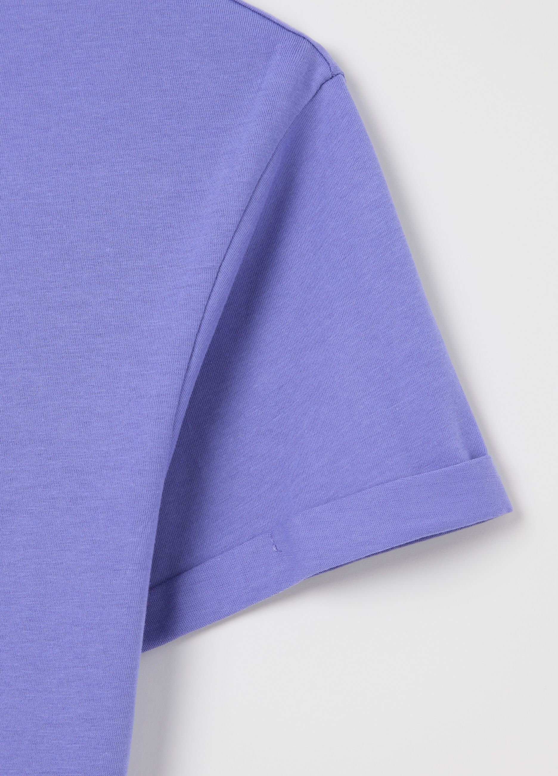 Purple pyjama top with "Fleur" embroidery