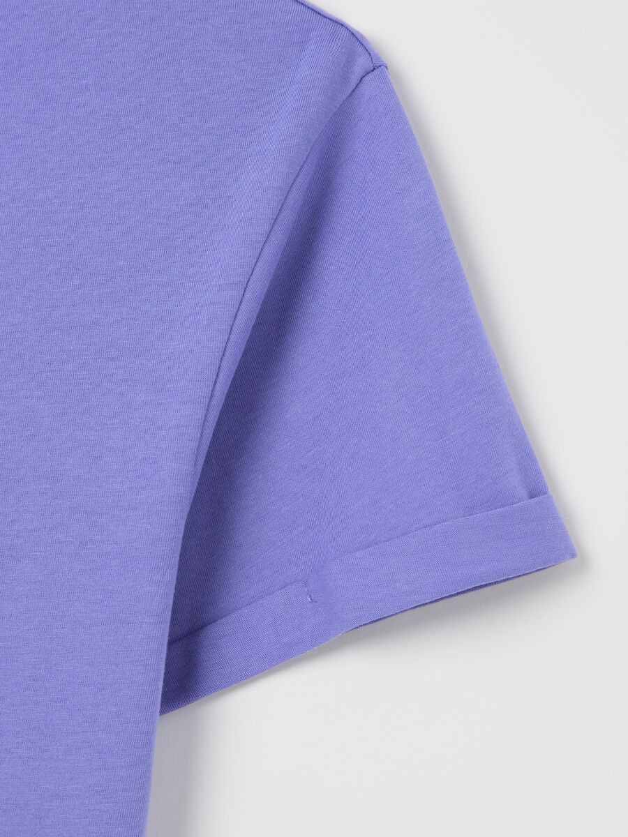 Purple pyjama top with "Fleur" embroidery_5