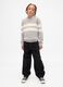Grey cotton striped jumper for kids_2