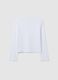 Girls' pure cotton white t-shirt regular fit_4