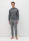 Regular fit grey pure cotton pyjamas_0