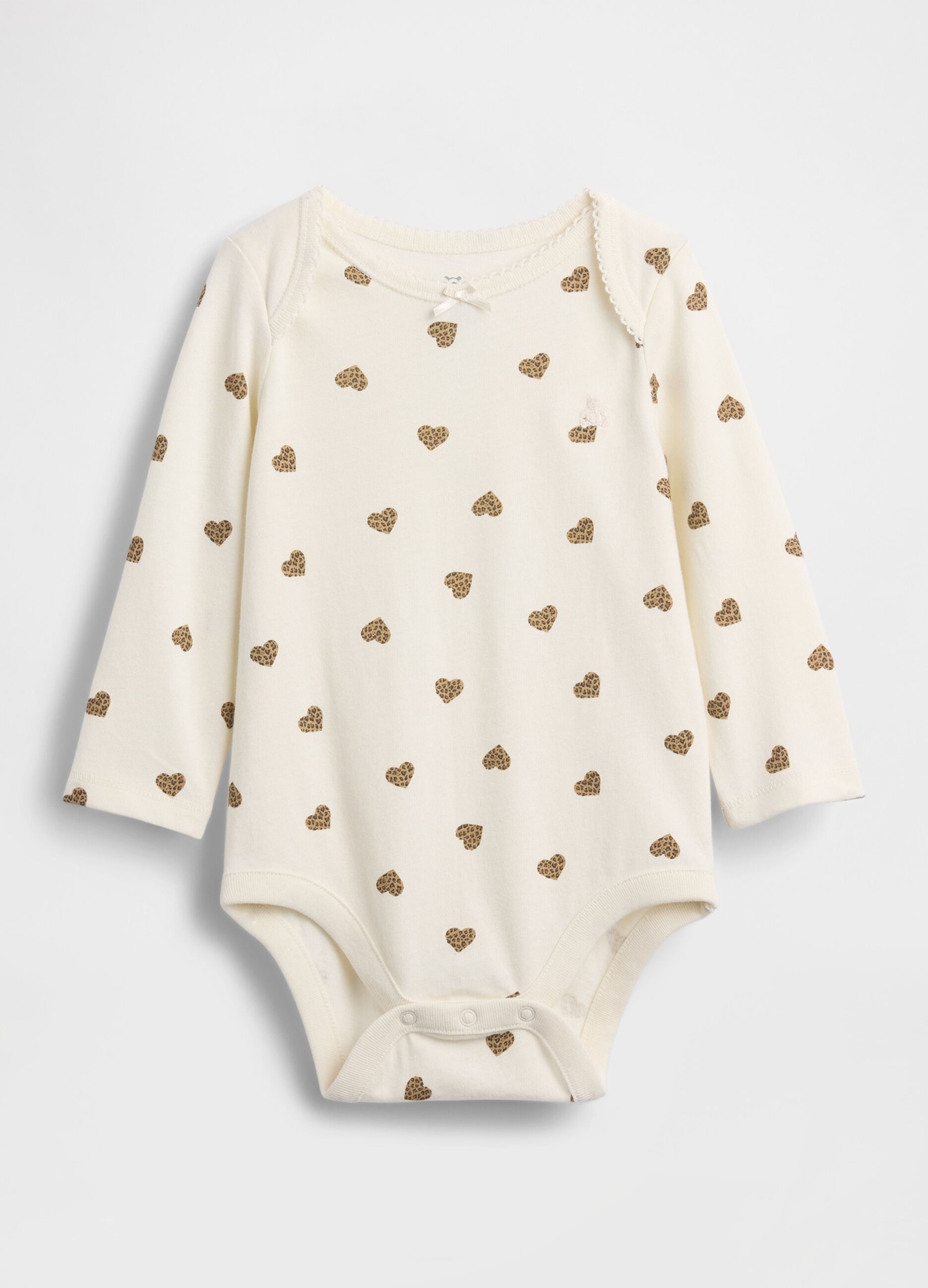 White cotton bodysuit for infants
