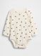 White cotton bodysuit for infants_0