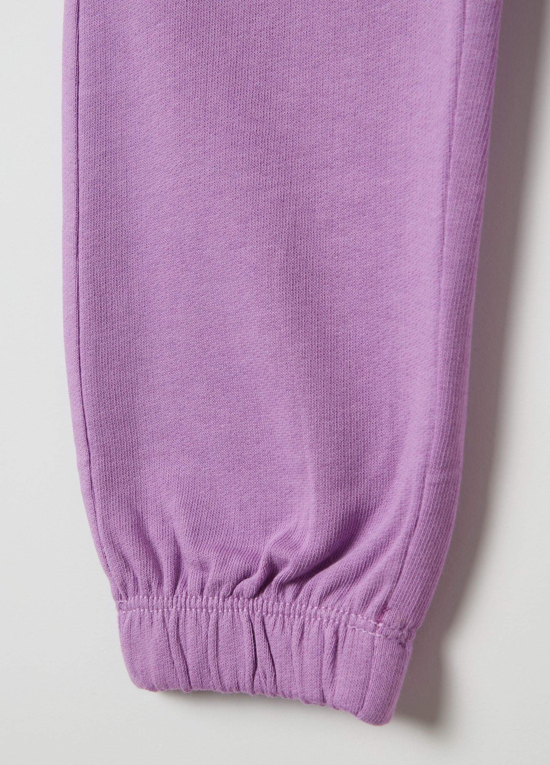 Fleece joggers with elasticated edging