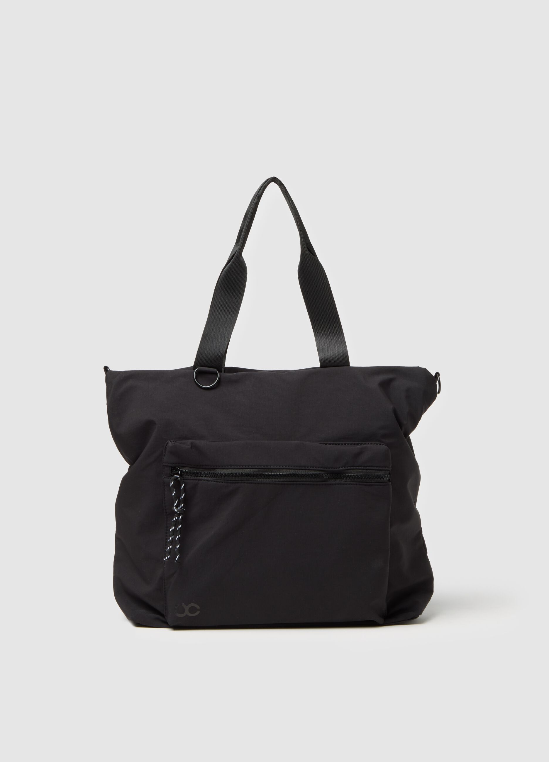 Borsa in misto nero con manici