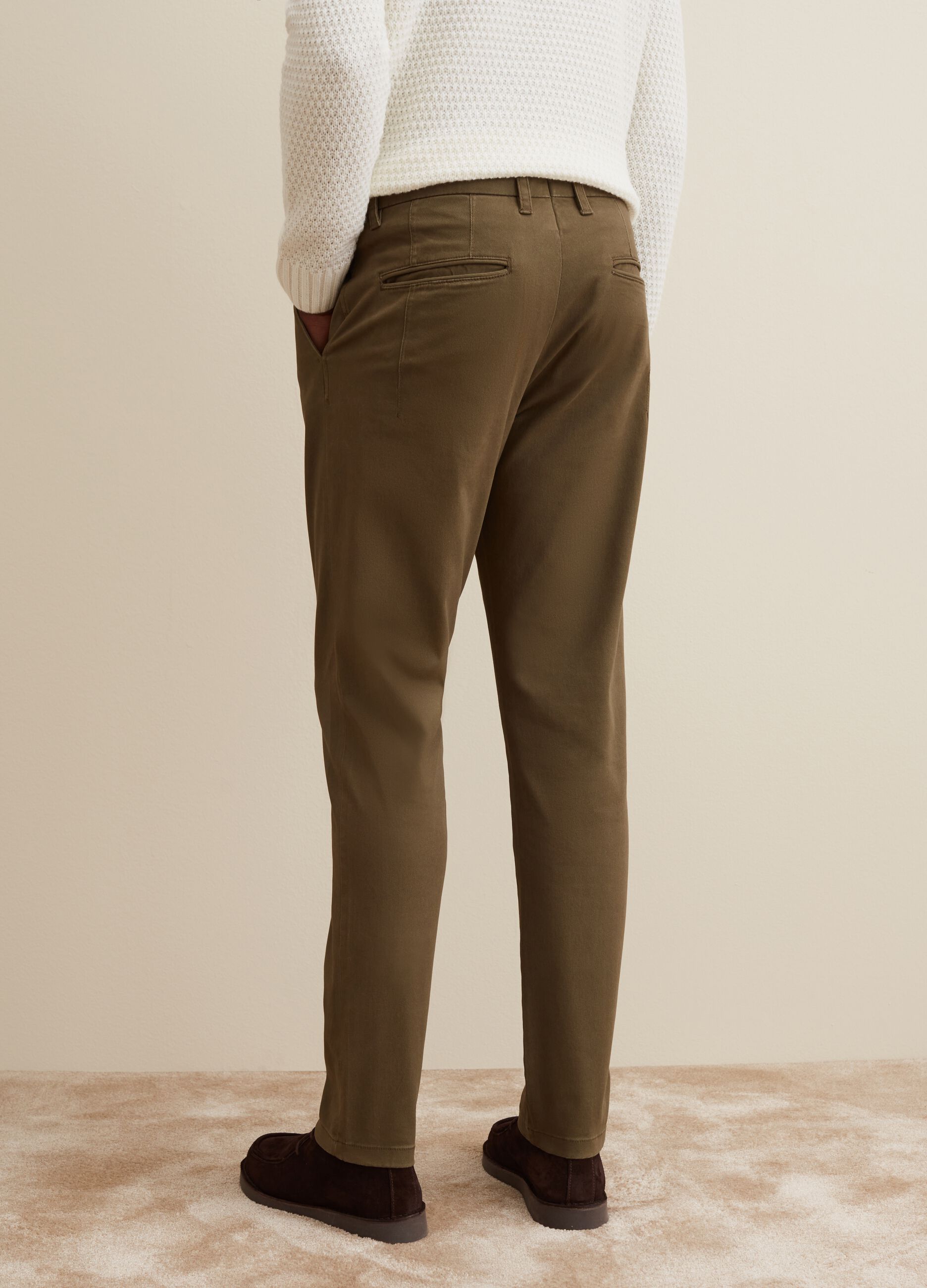 Pantaloni chino in cotone stretch