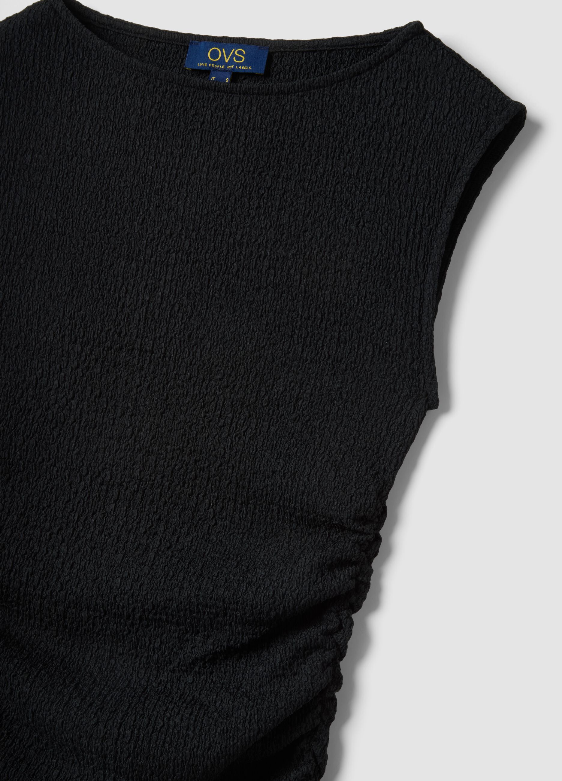 Black fitted maxi dress in stretch fabric