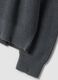 Grey pure cotton ribbed crew-neck jumper, regular fit_5