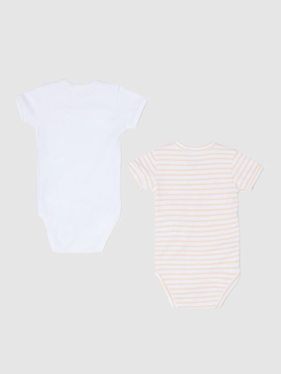Two-pack bodysuits with short sleeves and print_1