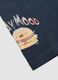 Boxer midi blu in cotone organico elasticizzato con stampa hamburger_2