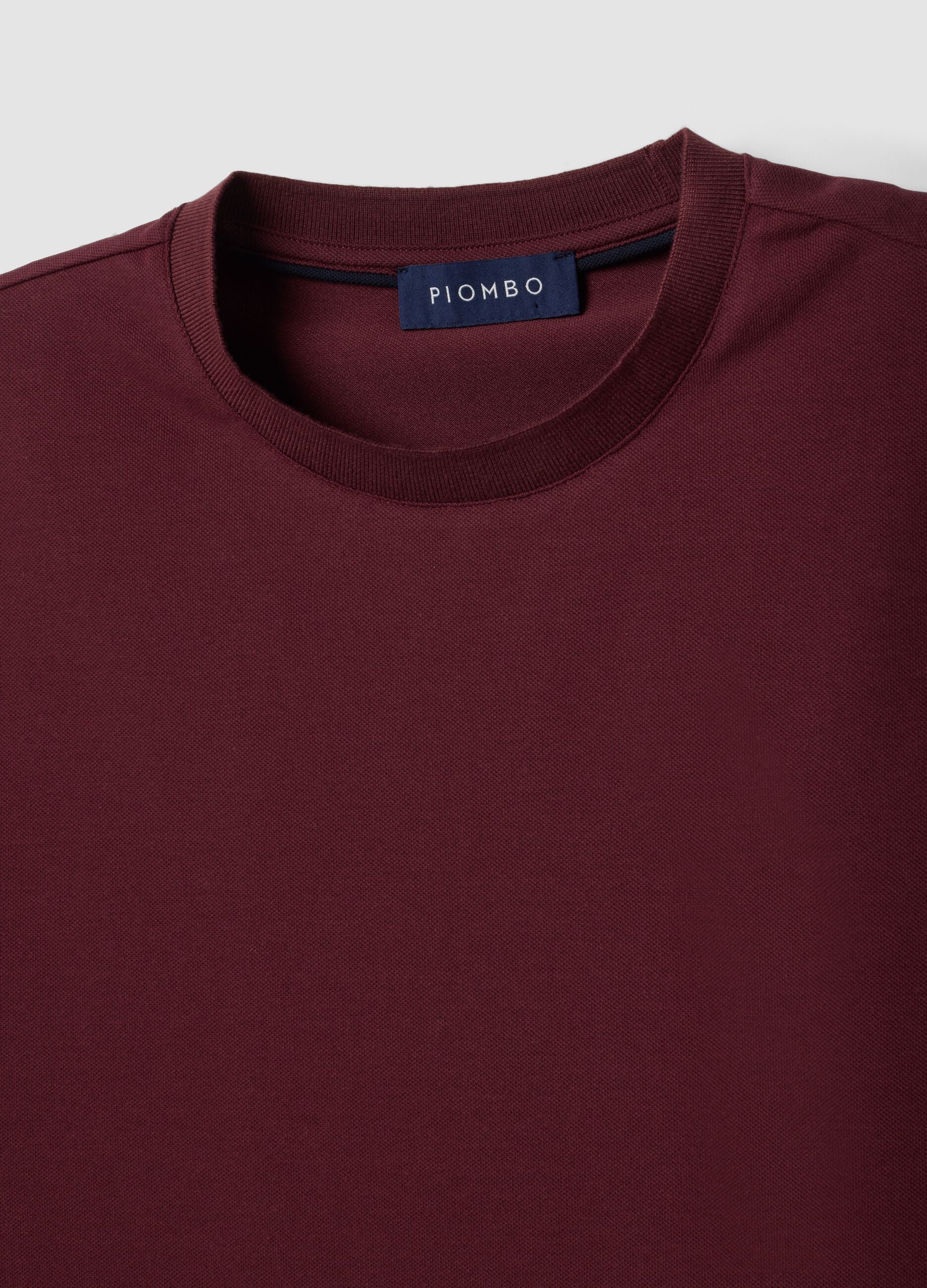 T-shirt rossa in misto cotone piquet elasticizzato regular fit Easy Dry