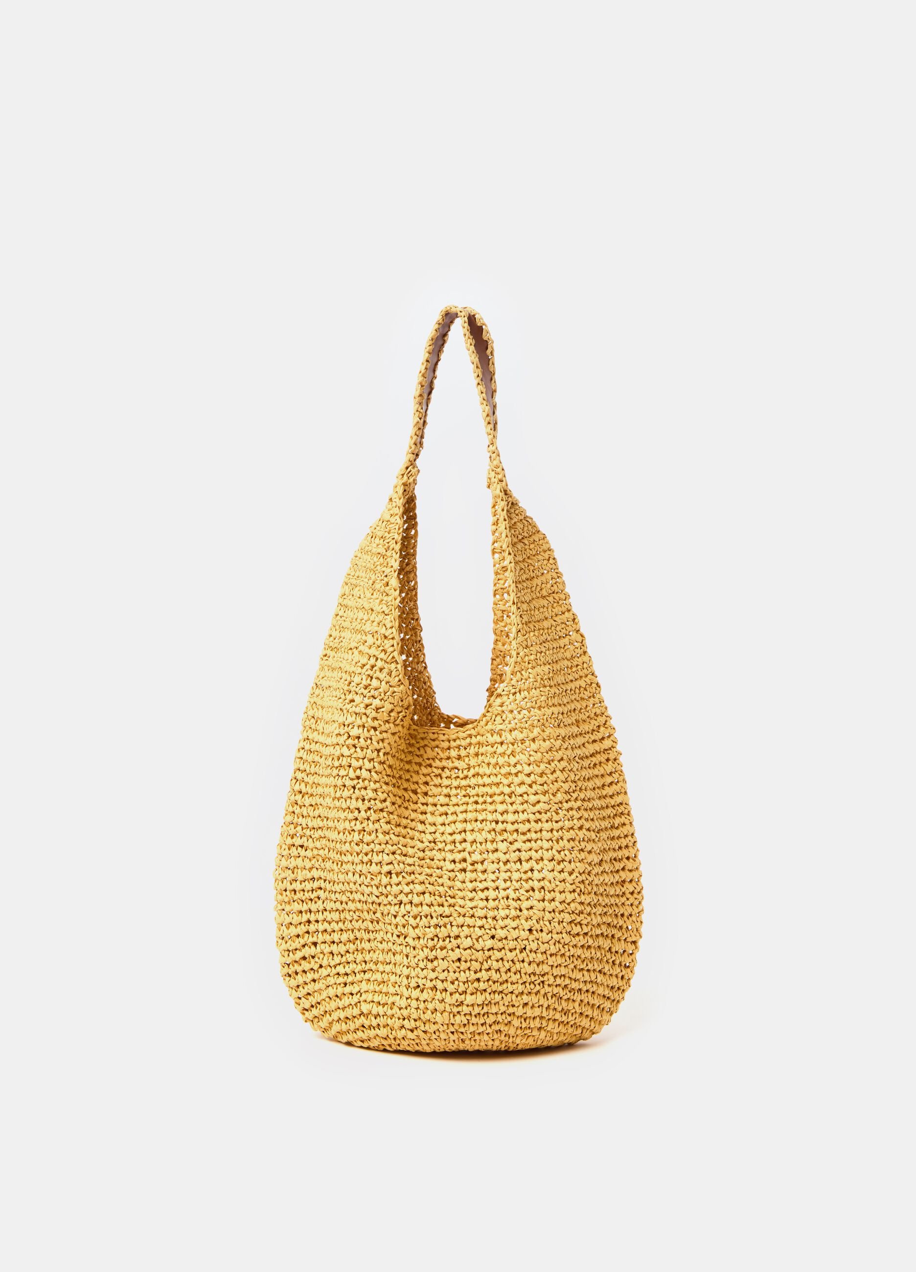 Raffia hobo bag