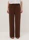Wide leg brown jogger trousers in Lyocell and viscose blend_1