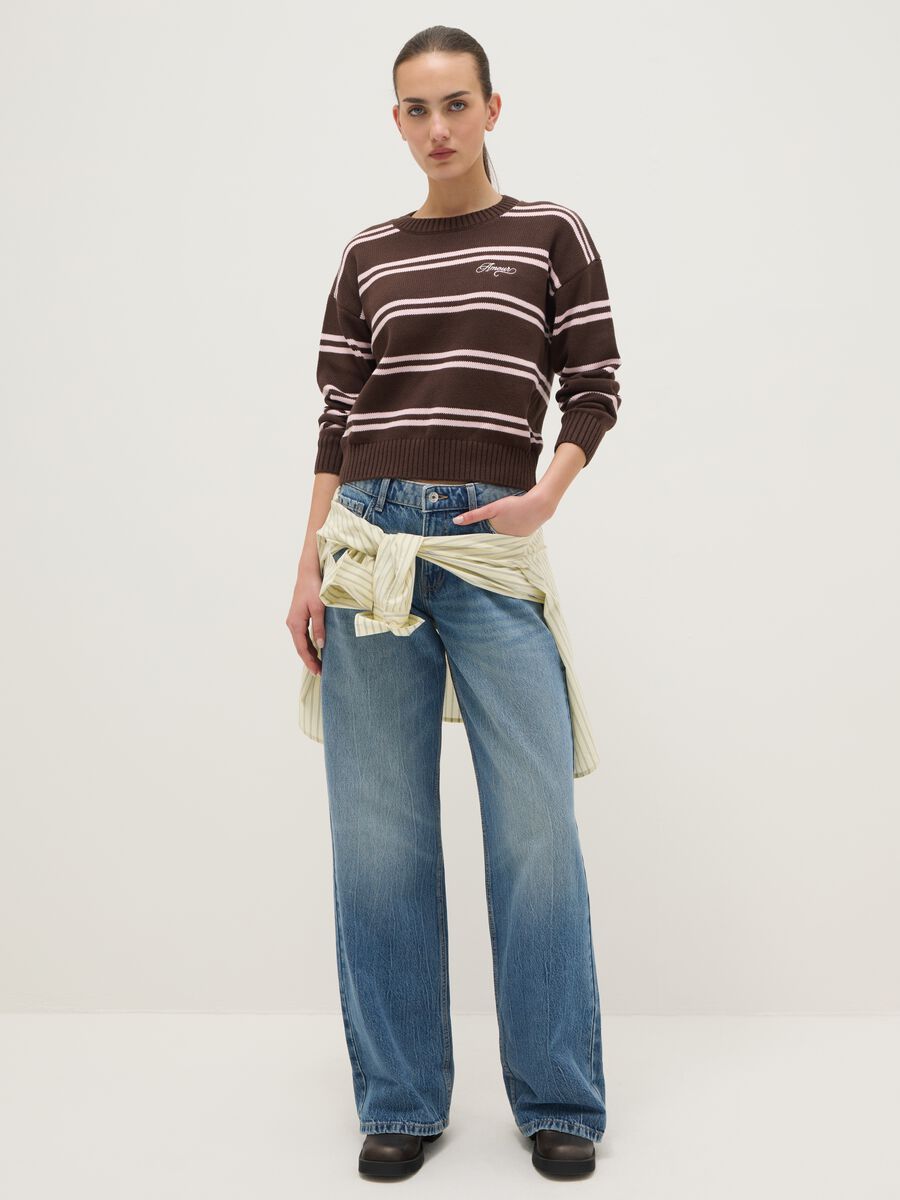 Blue pure cotton boyfriend fit jeans_0