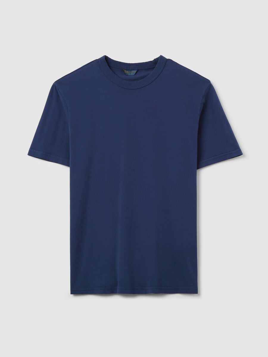 Blue Cotton Short-Sleeve T-shirt_4