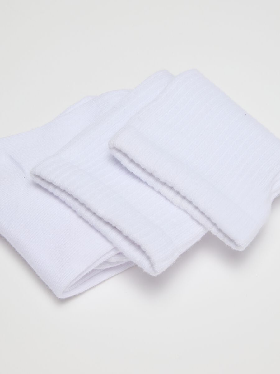 Men's long white cotton blend sock multipack_2