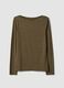 Green stretch-viscose slim-fit T-shirt_4