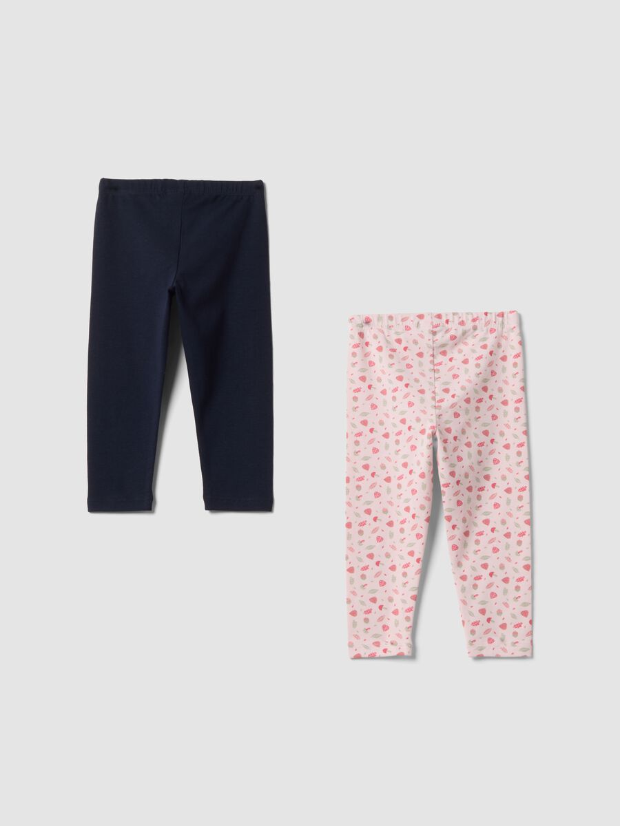 Bipack leggings multicolor in cotone organico elasticizzato per bimba_1