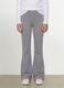 Grey flared trousers in organic cotton and stretch viscose_1