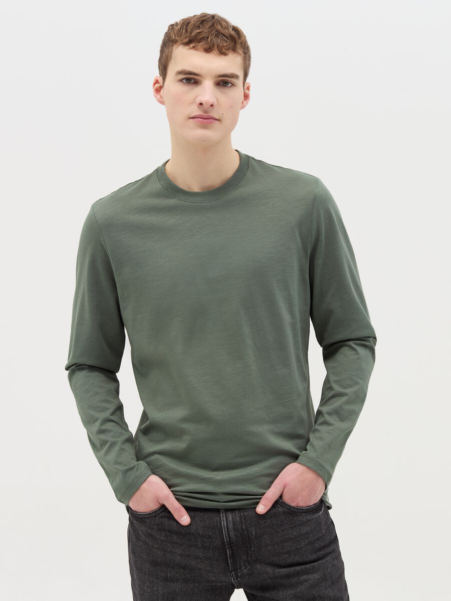 Long-sleeved T-shirt in cotton_0