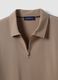 Grey stretch cotton-blend piqu&eacute; polo shirt, Easy Dry, regular fit_1