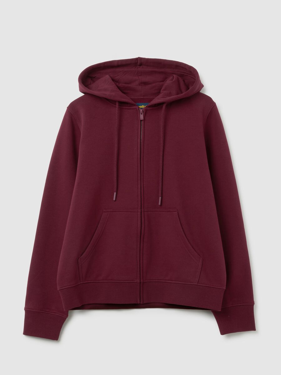 Red Cotton Blend Sweatshirt Regular Fit_4
