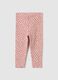 Girls' Stretch Cotton Pink Leggings_1