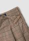 Girls&rsquo; brown checked stretch viscose skort_2