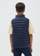 Boy's blue gilet with high collar_1