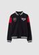 Black cotton-blend sweatshirt for boys with Chicago Bulls graphics_3