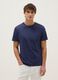 Pure cotton blue regular fit T-shirt_0