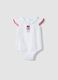 White pure cotton baby bodysuit featuring Minnie_0