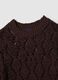 Brown regular fit cotton-blend jumper with a knitted pattern_5