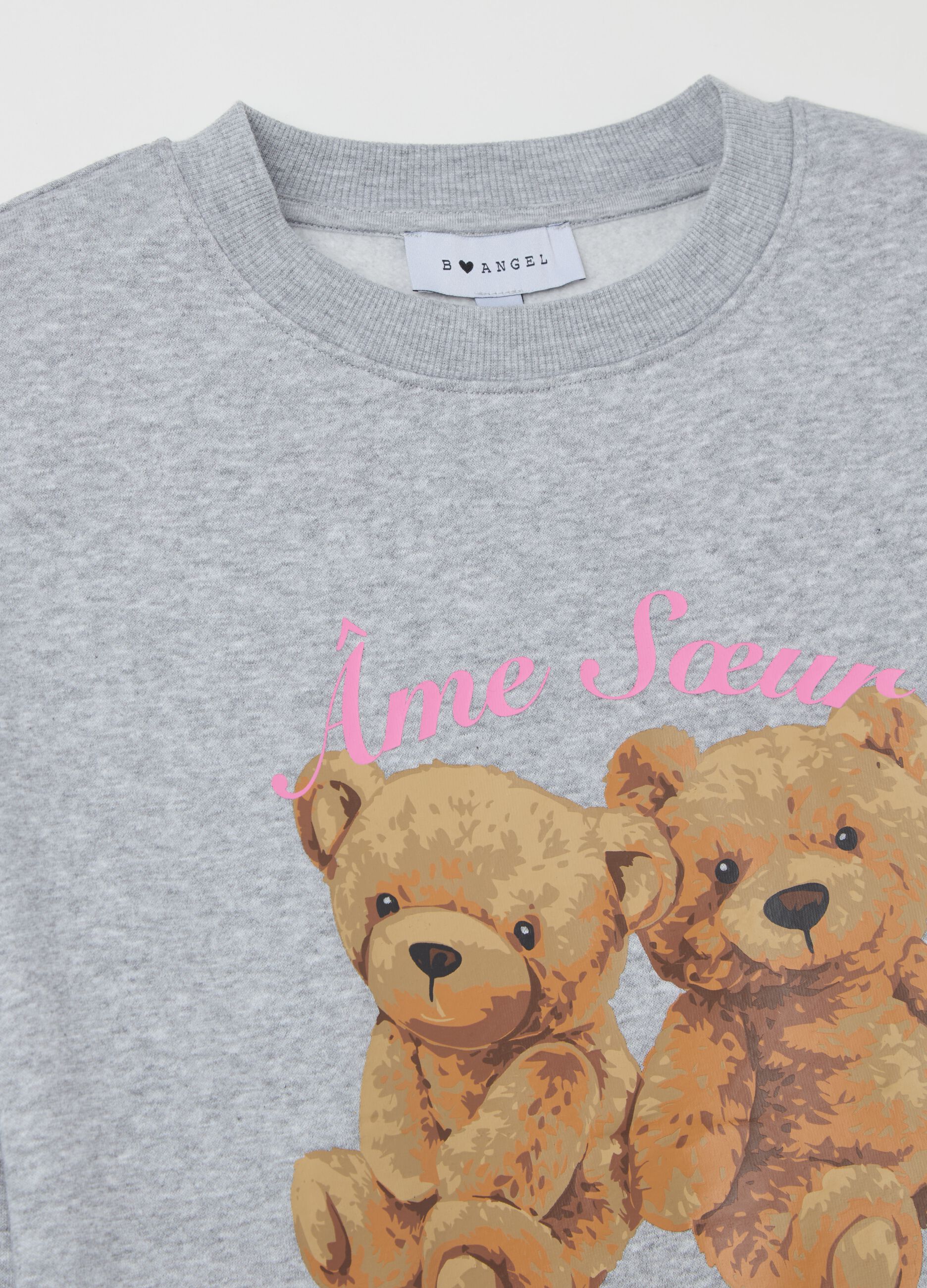 Round neck sweatshirt with print